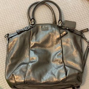 Gorgeous metallic Coach bag. Champagne color. NWOT